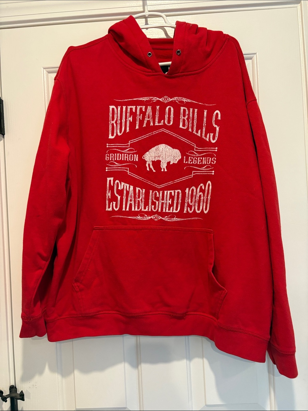 NFL Buffalo Bills Red Hoodie with White Logo